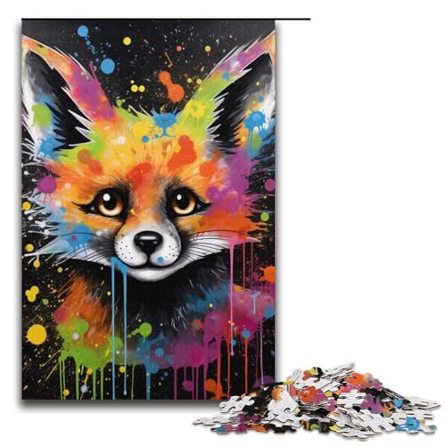 für Erwachsene 1000-Teile-Puzzle-Geschenke Bunte Graffiti-Fuchs-Puzzles für Teenager Papppuzzle 14,96 x 10,24 Zoll für Erwachsene 1000-Teile-Puzzle-Geschenke Bunte Graffiti-Fuchs-Puzzles für Teenager Papppuzzle 14,96 x 10,24 Zoll von WGLINGX