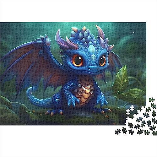 Baby-Drachen-Puzzle, 500 Teile, süße niedliche Tiere für Erwachsene, Puzzle für Erwachsene, 500-teiliges Puzzle, Lernspiele, 500 Teile (52 x 38 cm) von WGUST