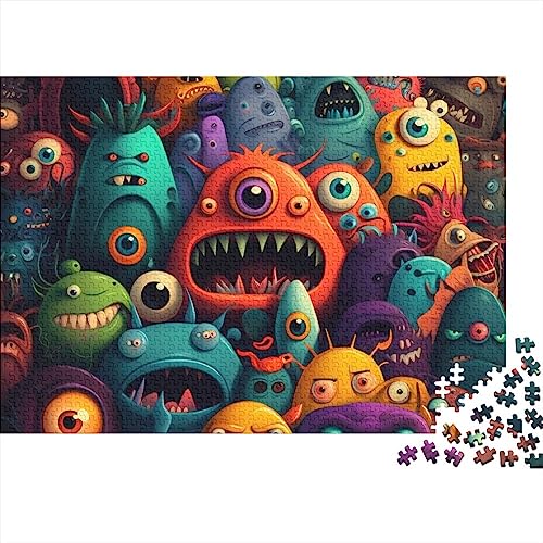 Buntes Monster, 1000 Teile, Puzzle für Erwachsene, Puzzle, verrückter Charakter, 1000 Teile, Puzzles für Erwachsene, Geschenke, Puzzle, Gelegenheitsspiele, 1000 Teile (75 x 50 cm) von WGUST