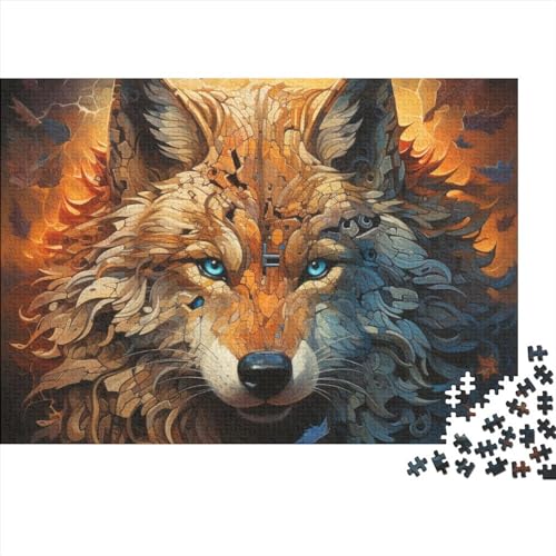 Wolf 500 Teile Puzzle für Erwachsene, lustiges Bildungsspiel, Spielzeug, geistiges Spiel, Dekoration, Entspannung und Intelligenz, 500 Teile (52 x 38 cm) von WGUST