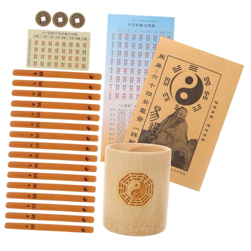 WHAMVOX Traditionelle Chinesische Wahrsagerei-Requisiten Topfstäbchen für Feng Shui und Spirituelle Praktiken von WHAMVOX