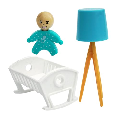 WHAMVOX Miniatur-Kinderbett Spielzeug Puppenhaus Möbel Requisiten Schlafzimmer-Szene Requisite Elegantes Und Modisches Mini-Bett-zubehör von WHAMVOX