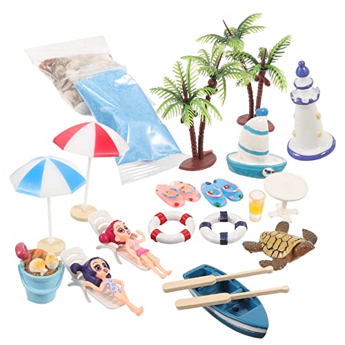 WHAMVOX 1 Satz Miniatur Stranddekoration Set Sommer Beach Style Puppenhaus Zubehör für DIY Mikro Strand Accessoires für Realistische Mini Szenen und Kreative Fotorequisiten WHAMVOX 1 Satz Miniatur Stranddekoration Set Sommer Beach Style Puppenhaus Zubehör für DIY Mikro Strand Accessoires für Realistische Mini Szenen und Kreative Fotorequisiten von WHAMVOX
