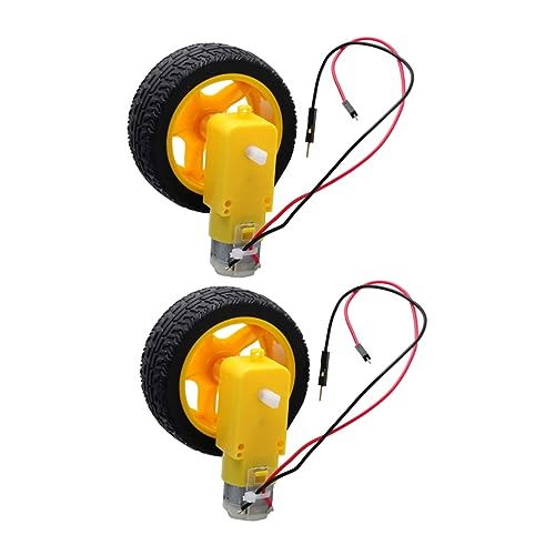 WHAMVOX 1 Satz Motor Motor nischenwagen pokebike elektrofahrrad Motor-Bonddraht Elektromotor Getriebewellenmotor Mini-Elektro-Hobbymotor magnetischer Interferenzmotor tt-Motor Eisen Yellow von WHAMVOX