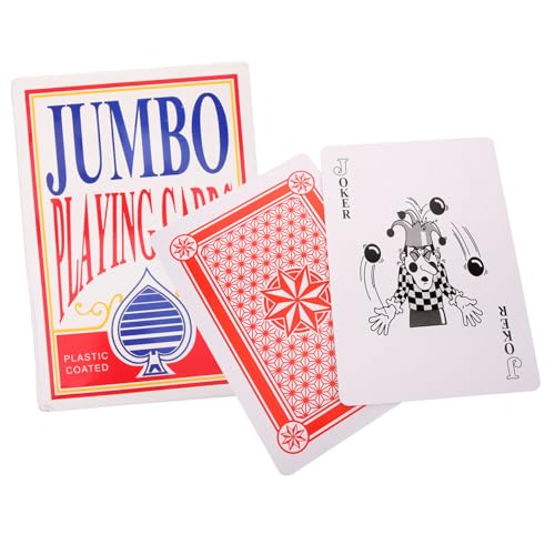 WHAMVOX 1 Satz Riesige Spielkarten Überdimensionale Pokerkarten für Erwachsene Große Kartenspiel Requisiten für Spiele und Partys Leicht zu Transportieren Lagern WHAMVOX 1 Satz Riesige Spielkarten Überdimensionale Pokerkarten für Erwachsene Große Kartenspiel Requisiten für Spiele und Partys Leicht zu Transportieren Lagern von WHAMVOX