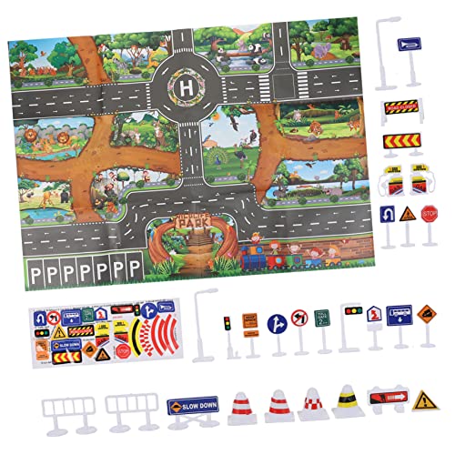 WHAMVOX 1 Satz Spielzeug-Verkehrsmatten Auto-Embleme Kindergeschenk Warnsignale Kinderspielzeug Spielzeuge Spielmatte Spielzeug Parkmatte Spielzeug Puzzle Teppich Kissen Gamepad Karte Abs von WHAMVOX