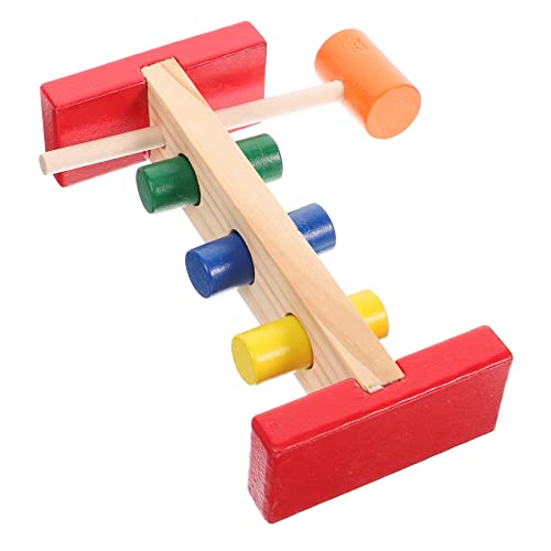 WHAMVOX Pädagogisches Kognitives Spielzeug 1 Set Holzhammer-Spielzeug Bunte Stifte Für 2–3 Jahre Alte Jungen Und Mädchen von WHAMVOX