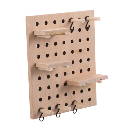 WHAMVOX 1 Set Holz-puppenhaus-bastelbedarf Miniatur-gewürzregal Zur Wandmontage Winziges Küchenzubehör Holzregal Für Die Organisation Der Speisekammer Im Puppenhaus von WHAMVOX
