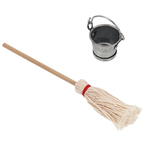 WHAMVOX 1 Set Mini Home Mop Pail Ornamente Zarte Wohnaccessoires Mini Hausdekore von WHAMVOX