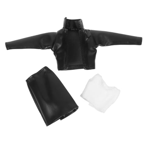 WHAMVOX 1 Set Modisches Puppenkostüm Aus Pu Leder Rock Jacke Und Weste Für 30 cm Große Puppen Karriereanzüge Puppenbekleidung Puppenkleidung Ersetzen von WHAMVOX