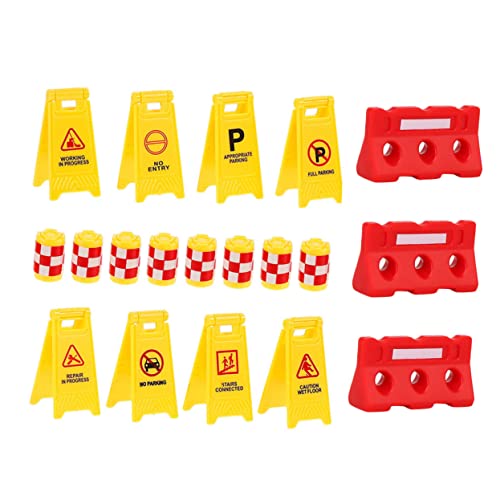 WHAMVOX 1 Set Simulierte Straßensperre Pädagogisches Künstliches Straßensperren Spielzeug Für Kinder Straßenverkehrszeichen Kinder Erkenntnisspielzeug Simuliertes Verkehrszeichen von WHAMVOX
