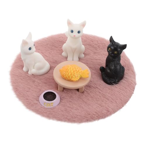 WHAMVOX Winzige Katzenfiguren Spielset Miniatur Katzenfigur Set Realistische Katzenplüsch Dekoration von WHAMVOX