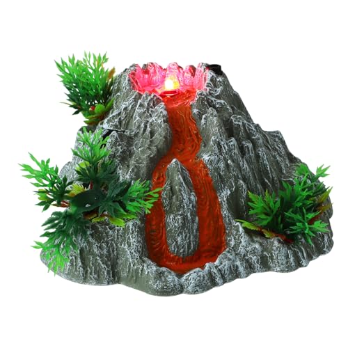 WHAMVOX 1 Set Vulkan Sprühmodell Lava Kindervulkan Verbundvulkanmodell Aquarium Vulkandekor Vulkanausbruchsmodell Vulkanausbruchsszene Requisiten Modell Vulkandekor Kunststoff von WHAMVOX