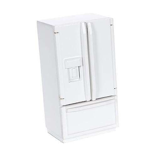 WHAMVOX 1stück Mini Kühlschrank Deko Aus Holz Retro Miniatur Möbel Für Puppenhaus Mini Fridge Als Fotorequisite Und Kinderzimmer Deko Weiße Farbe Leicht Und Sicher von WHAMVOX