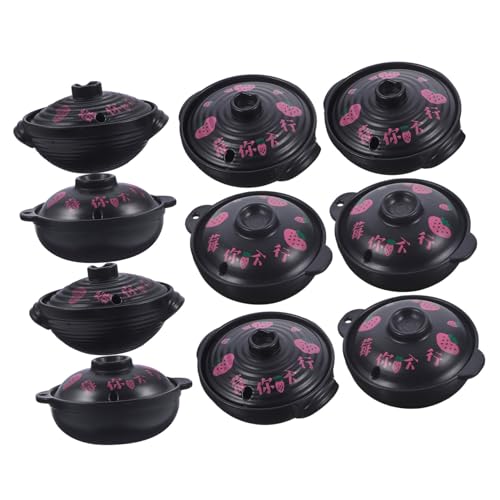 WHAMVOX 10 Stück Mini-Auflauf Kochen Suppentopf Puppe klein spaß bescherung Weihnachten Easy putz weihnachstsgeschenk weihachtsgeschenk Miniaturtöpfe Küche Miniherde PVC von WHAMVOX