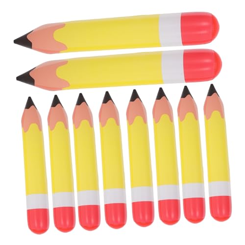 WHAMVOX 10 Stück Teiliges Aufblasbares Bleistift-deko Leichtem PVC Große Party-dekoration und Foto-requisite für Fröhliche Geburtstagsfeiern und Klassenzimmer von WHAMVOX