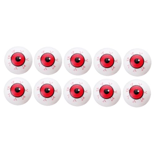 WHAMVOX 10 Stück Teiliges Halloween Rote Kunststoff Augäpfel Gruselige Party Deko für Skelette Geister und Horror Requisiten für Gruselige Halloween Stimmung WHAMVOX 10 Stück Teiliges Halloween Rote Kunststoff Augäpfel Gruselige Party Deko für Skelette Geister und Horror Requisiten für Gruselige Halloween Stimmung von WHAMVOX