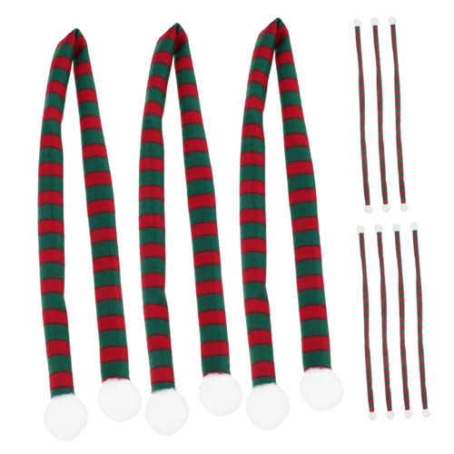 WHAMVOX 10 Stück Teiliges Kleine Weihnachts-schals aus Gestreiftem Samtstoff Langlebige DIY Puppen Weinflaschen-deko Weihnachtliche Accessoires in Rot-grün WHAMVOX 10 Stück Teiliges Kleine Weihnachts-schals aus Gestreiftem Samtstoff Langlebige DIY Puppen Weinflaschen-deko Weihnachtliche Accessoires in Rot-grün von WHAMVOX