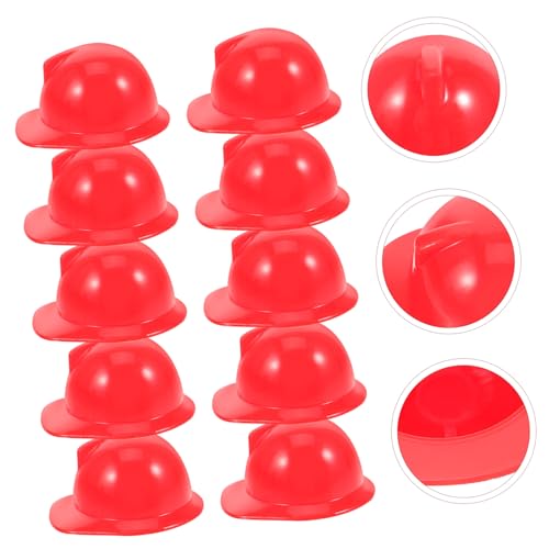WHAMVOX 10 Stück Teiliges Mini Bauhelme aus Kunststoff Detailgetreuer Puppen kopfschutz und Kreatives Zubehör für Spiel und Dekoration Kompakt und Langlebig für Fantasievolles von WHAMVOX