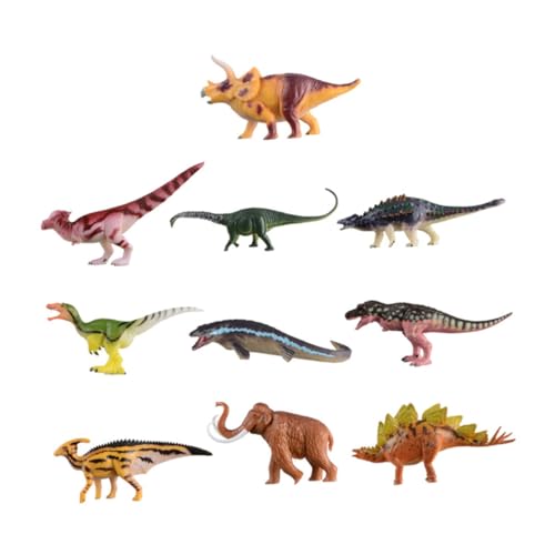 WHAMVOX 10 Stück Teiliges Realistische Dinosaurier Modelle Lebensechte Nachbildung Detailreiche Figuren für Dinosaurier Partys und Dekoration Robust und Fantasieanregend von WHAMVOX