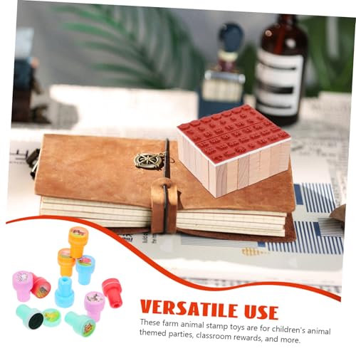 WHAMVOX 10 Stück Teiliges Stempelset mit Bauernhoftieren Selbstfärbend für Kinderpartys und Klassenzimmerbelohnungen Vielseitig für Frühlings Geburtstagsfeiern Pädagogisch und Spaßig für von WHAMVOX