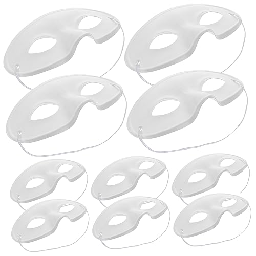 WHAMVOX 10 Stück Teiliges Weiße Blanko Papiermasken aus Umweltfreundlichem Leicht und Sicher für DIY Handmalerei Fasching Halloween und Party Mitgebsel WHAMVOX 10 Stück Teiliges Weiße Blanko Papiermasken aus Umweltfreundlichem Leicht und Sicher für DIY Handmalerei Fasching Halloween und Party Mitgebsel von WHAMVOX