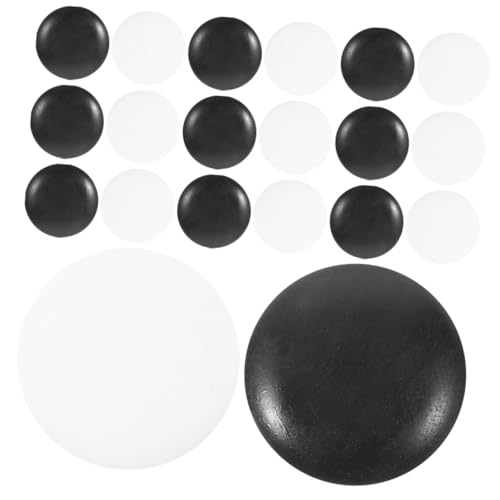 WHAMVOX 100 Stück Go Spielsteine aus Bruchfestem Harz Kleine Schwarze und Weiße Go Schachsteine für Brettspiele und Lernspielzeug von WHAMVOX