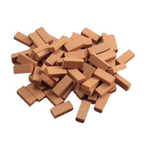 WHAMVOX 100 Stück Miniatur Ziegelsteine Sandtisch für Kreative für DIY Modelle und Hochwertige Tonmaterialien für Bastelprojekte und Raumdekoration WHAMVOX 100 Stück Miniatur Ziegelsteine Sandtisch für Kreative für DIY Modelle und Hochwertige Tonmaterialien für Bastelprojekte und Raumdekoration von WHAMVOX