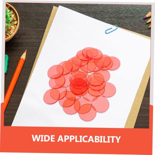 WHAMVOX 100 Stück Transparente Bingo Chips Farbige Kunststoffzähler Stapelbare Mathematik Lernhilfen für Kindergarten Klassenraum Spiele zur Frühen Zahlenvermittlung von WHAMVOX