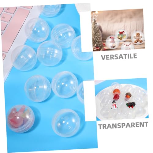 WHAMVOX 100 Stück Transparente Kapseln zum Befüllen für Spielzeugautomaten Kompatible Kunststoffbälle für Partygeschenke DIY Überraschungen und Süßigkeiten Rund und Durchsichtig von WHAMVOX