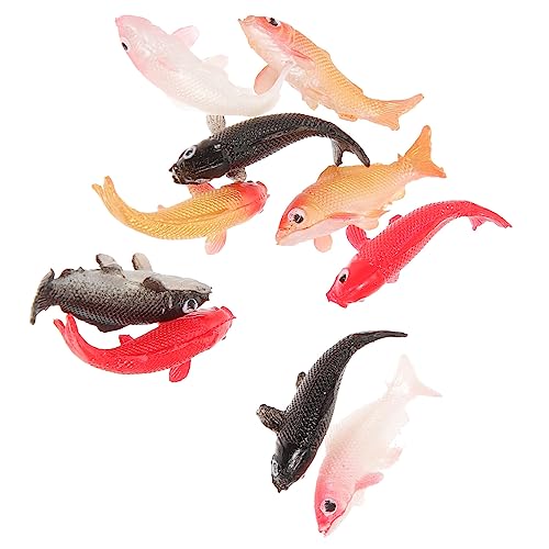 WHAMVOX 10St Puppenhaus Spielzeug Feengartenkarpfen -Modellspielzeug Ornament Kinderspielzeug simulierter Fisch gefälschter Kleiner Aquarium von WHAMVOX
