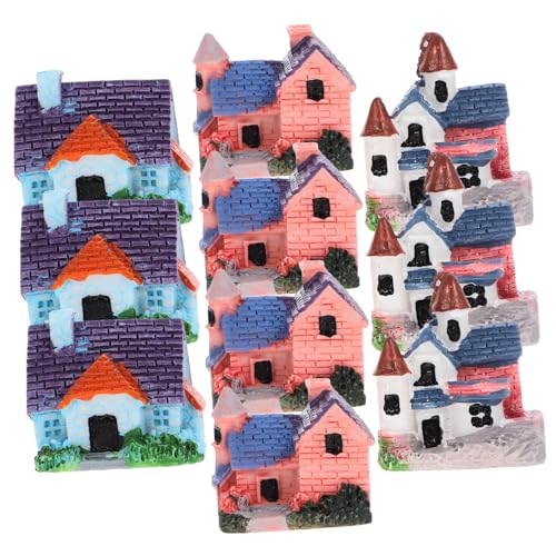 WHAMVOX 10Stücke Miniaturhaus Aquarium Dekoration Harz Figuren für Mikro Landschaften Ornamente für Puppenhaus und Sicher und Langlebig von WHAMVOX