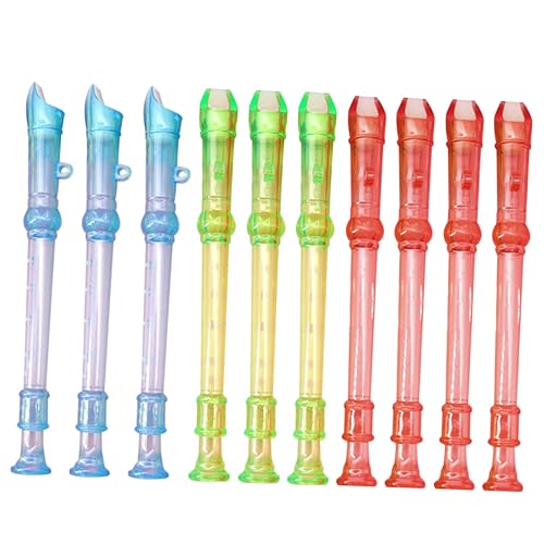 WHAMVOX 10Stücke Teiliges Kinderklarinetten Anfängerinstrument für Musikalische Früherziehung Transparentes Design Jungen und Einfach Reinigen von WHAMVOX