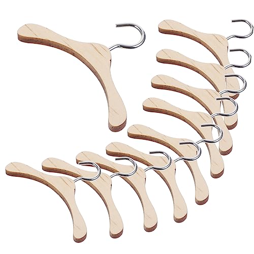WHAMVOX Puppen-kleiderbügel-Ensemble Aus Holz 10 Stück Mini-kleiderbügel 7 5 cm Länge Für Puppen Und Die Organisation Der Puppensammlung Von Jungen Und Mädchen von WHAMVOX