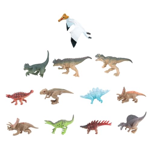 WHAMVOX 12 Stück Dinosaurier Ornamente Pädagogisches Dinosaurier Realistisches Dinosaurier Figur Kunststoff Dinosaurier Simulations Dinosaurier Realistisches Dinosaurier von WHAMVOX