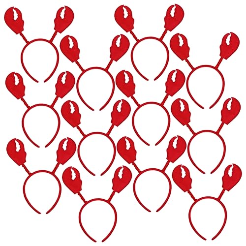 WHAMVOX 12 Stück Krabben-Stirnband krabbelndes Krabbenbaby Karikatur krabbenförmiges Stirnband halloween headband haarband halloween Cosplay-Haarreifen Halloween-Kopfschmuck Plastik rot von WHAMVOX
