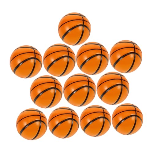 WHAMVOX 12 Stück Mini Basketball Stressbälle Decompression Squeeze Toys mit Guter Elastizität für Schule Büro und Party Entspannungsspielzeug für Erwachsene von WHAMVOX