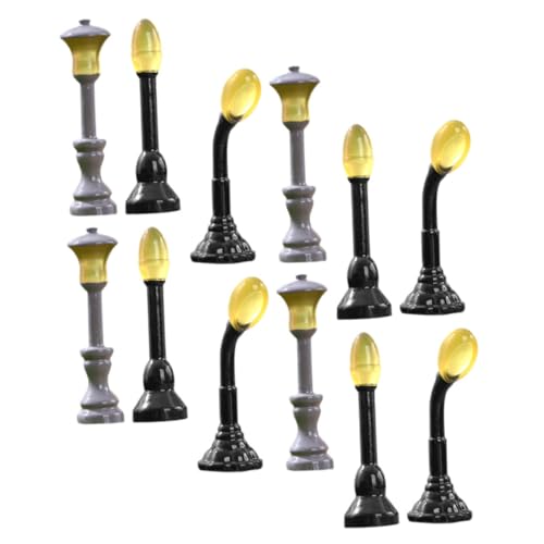 WHAMVOX 12 Stück Mini- - Home Decor wohnungseinrichtung laufstall spielwaren draußen straßenbeleuchtung Solar- Mini- dekorative Lichter Winziges Hausdekor Harz von WHAMVOX
