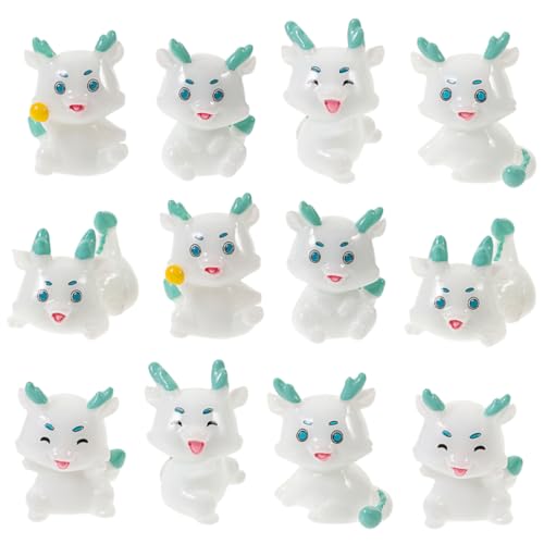 WHAMVOX 12 Stück Miniatur-drachenfiguren Zappelspielzeug Tierspielzeug Riesiges Kuscheltier Ferngesteuerte Schlange Schreibtischspielzeug Hasenfiguren Dschungeltiere Riesiger Plüsch Harz von WHAMVOX