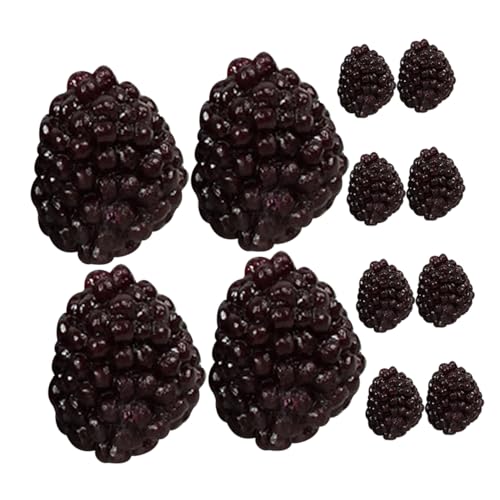 WHAMVOX 12 Stück Simulierte Wilde Erdbeeren Himbeeren Künstliche Himbeeren Modell Für Party Tischdekoration Küchenschrank Ornament Himbeere Dekoratives Ornament Himbeer von WHAMVOX