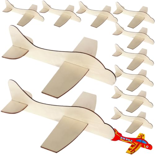 WHAMVOX 12 Stück Teiliges Holzflugzeug Modellbauset für Bemalen und Basteln Sichere Holzrohlinge Leicht Montierbar Langlebiges Flugzeugspielzeug für DIY Kunsthandwerk und Dekoration WHAMVOX 12 Stück Teiliges Holzflugzeug Modellbauset für Bemalen und Basteln Sichere Holzrohlinge Leicht Montierbar Langlebiges Flugzeugspielzeug für DIY Kunsthandwerk und Dekoration von WHAMVOX