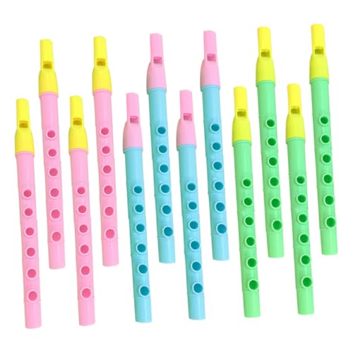 WHAMVOX 12 Stück Teiliges Mini Blockflöte für Bunte Musikflöten mit Präzisen Tönen zum Üben der Handkoordination Schnellen Erlernen des Spiels Zufällige Farbe Zufällige Farbe von WHAMVOX