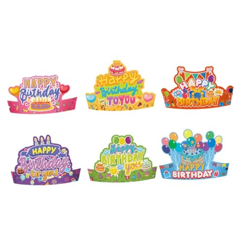 WHAMVOX 12 Stück Teiliges Papierhüte Partydekorationen mit Niedlichem Design für Jungen Mädchen Erwachsene als Mitgebsel Kindergeburtstag und Foto-requisiten WHAMVOX 12 Stück Teiliges Papierhüte Partydekorationen mit Niedlichem Design für Jungen Mädchen Erwachsene als Mitgebsel Kindergeburtstag und Foto-requisiten von WHAMVOX