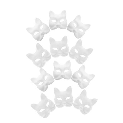 WHAMVOX 12 Stück Teiliges Weiße Halbe Papiermasken zum Bemalen Leichte DIY Blanko Masken für Erwachsene Kreative Bastelmaske für Halloween Karneval Partys und Maskerade WHAMVOX 12 Stück Teiliges Weiße Halbe Papiermasken zum Bemalen Leichte DIY Blanko Masken für Erwachsene Kreative Bastelmaske für Halloween Karneval Partys und Maskerade von WHAMVOX