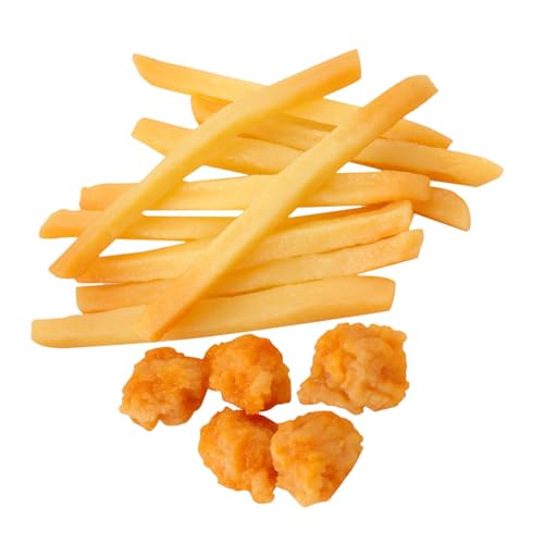 WHAMVOX 15 Stück Teiliges Fake Food mit Realistisches Pommes Frites Modellen und Chicken Nuggets Attrappen aus Langlebigem PVC für Kinderküche Restaurantdeko WHAMVOX 15 Stück Teiliges Fake Food mit Realistisches Pommes Frites Modellen und Chicken Nuggets Attrappen aus Langlebigem PVC für Kinderküche Restaurantdeko von WHAMVOX