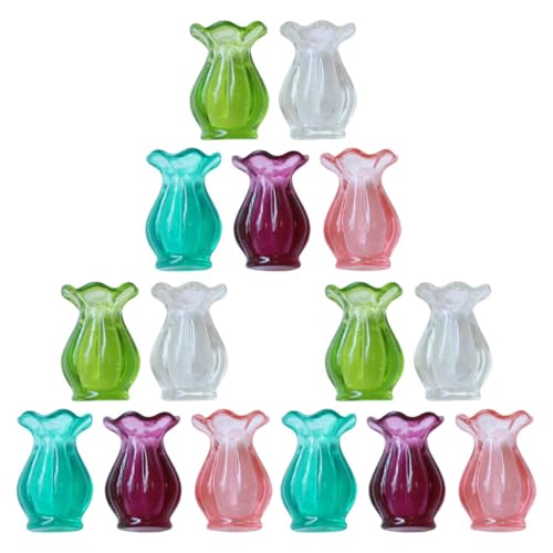 WHAMVOX 15 Stück Teiliges Miniatur-blumenvasen Puppenhaus Dekoration Winzige Blumentöpfe mit Elegantem Kompakt Gestaltetem Design Vielseitig für Bastelarbeiten und Tischdeko für Kleine von WHAMVOX