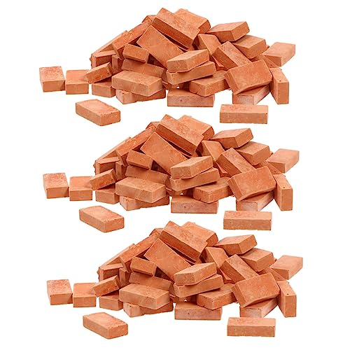 WHAMVOX 150 Stück Ziegelmodell BAU-ministeine Möbel Ziegel Für Die Landschaftsgestaltung Miniatur-ziegelfiguren Spielzeugsteine Landschaftszubehör Mini-bausteine Ziegel Für Draußen Ton von WHAMVOX