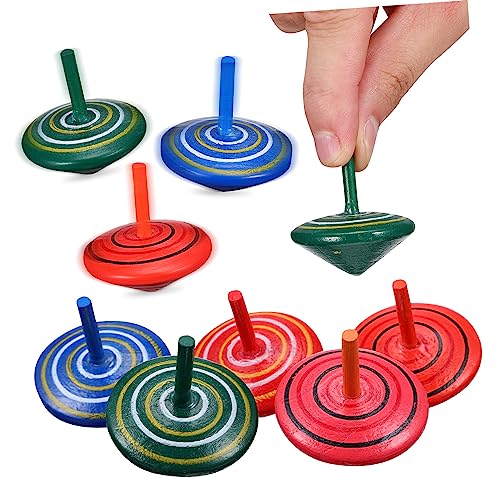 WHAMVOX 15Stücke Teiliges Holzspielzeug Gyroskop mit Bunten Tops Langlebiges Kreatives für Mitgebsel für Kindergarten WHAMVOX 15Stücke Teiliges Holzspielzeug Gyroskop mit Bunten Tops Langlebiges Kreatives für Mitgebsel für Kindergarten von WHAMVOX