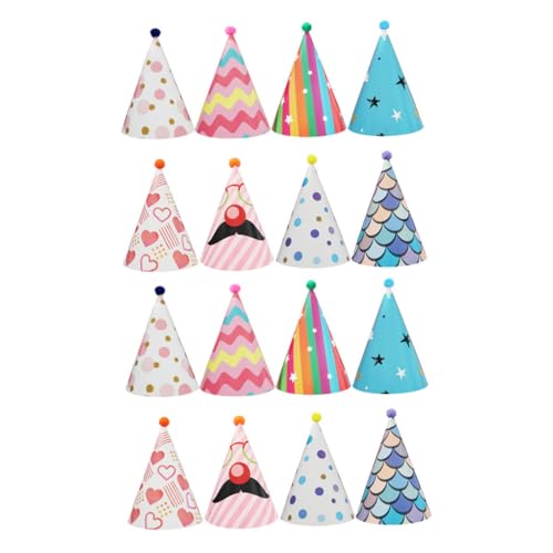 WHAMVOX 16 Stück Teiliges Kindergeburtstag Partyhüte Bunte Geburtstagskronen mit Pailletten Leichte Party Accessoires für Mädchen und Jungen für Shower und Kostümfeiern WHAMVOX 16 Stück Teiliges Kindergeburtstag Partyhüte Bunte Geburtstagskronen mit Pailletten Leichte Party Accessoires für Mädchen und Jungen für Shower und Kostümfeiern von WHAMVOX