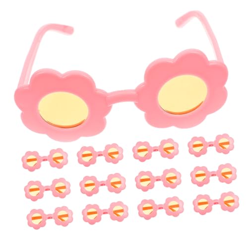 WHAMVOX 16St Minipuppenbrille farbige Brille Puppenkleid Brille Kinderspielzeug Sonnenbrille Puppenbrillenverzierungen auffällige Gläserdekore kleine gelbe Ente Baby Dekorationen Zubehör von WHAMVOX